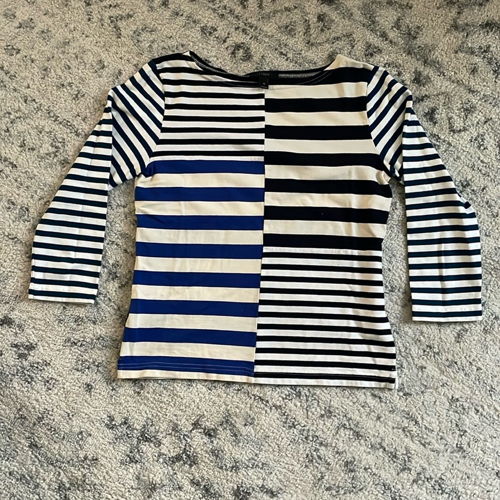 J. Crew striped shirt Navy blue